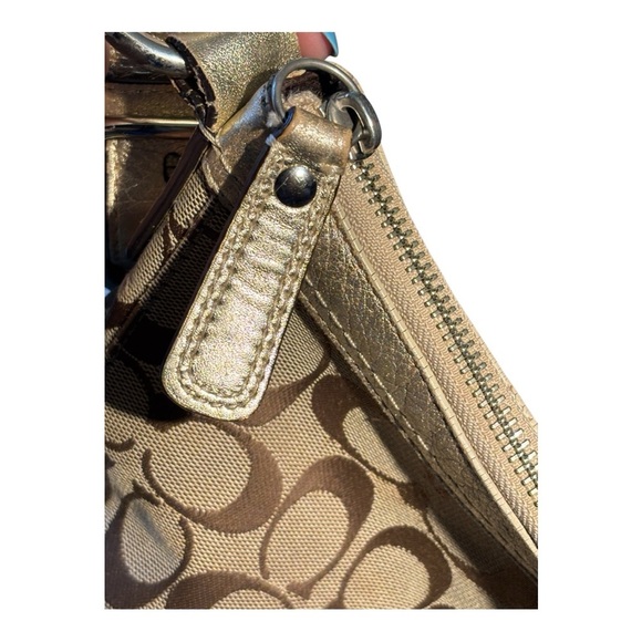 Coach Kristen Metallic Signature  Crossbody (Style F14446) - Picture 9 of 13